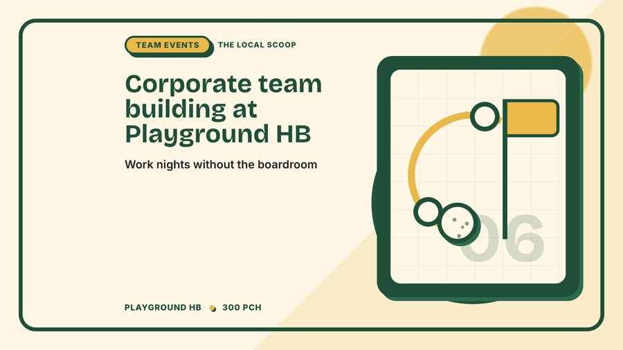 Local Scoop graphic for corporate team building at Playground HB