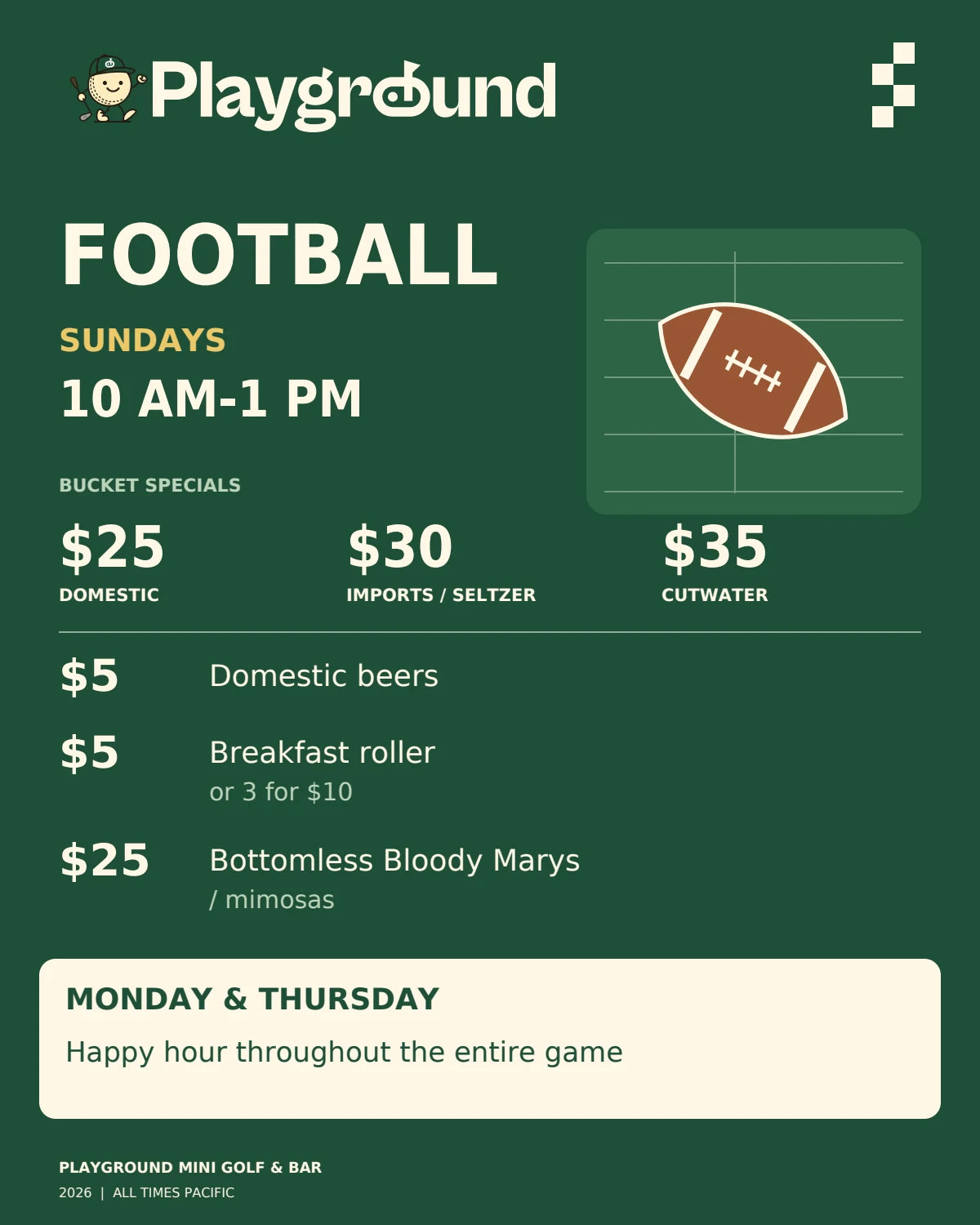 Football Sundays promotional graphic